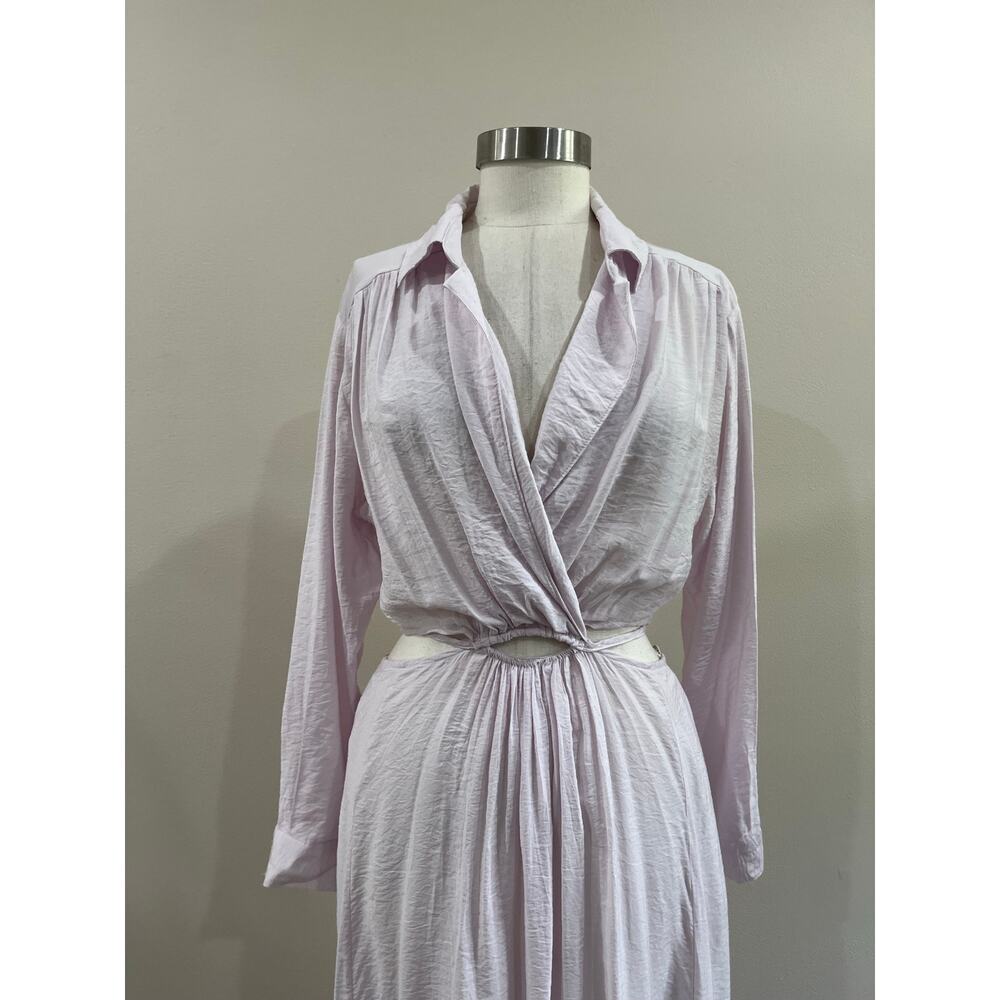 Young Fabulous & Broke Lavender Cutout Midi Dress Boho Resort Size Large - Picture 5 of 13